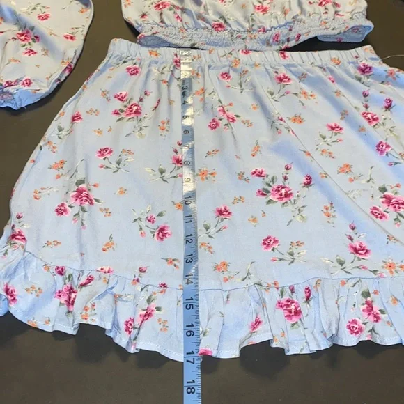 NWT 2 piece set top & skirt in Dusty Blue - Picture 8 of 12